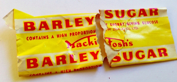 26 Erskine College Stash Wellington - Macintosh's Barley Sugar wrapper likely 1960s 2